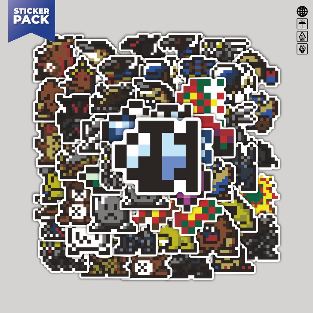 

[100PCS]Stiker Pack Stiker Pixel Digimon V62 Aesthetic Vinyl Anti Air Dekorasi Sticker Laptop Buku Journal Koper Helm Casing HP Gitar Helm Skateboard