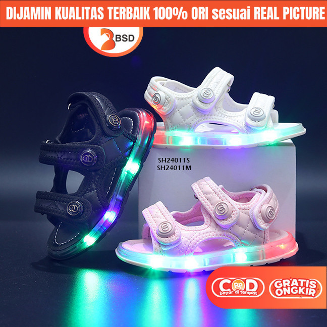 Sandal Sendal sepatu gunung lampu LED Anak Laki Laki Perempuan Gucci Kuromi Import Premium SD SMP