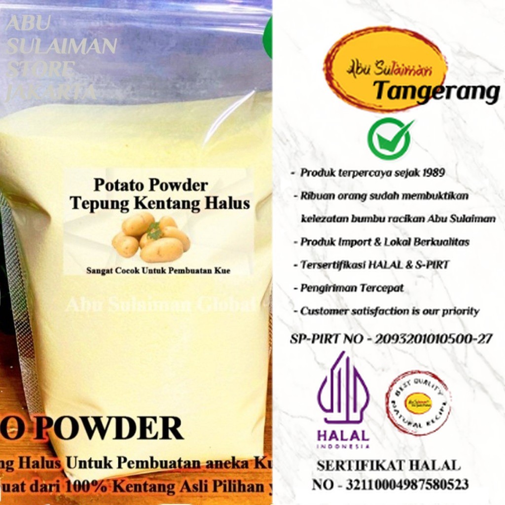 

Potato Powder 250 gr / Tepung Kentang Halus 250 gr / Potato Powder 250 gr / Mashed Long Potato / Potato Flakes Halus 250 gr / Tepung Kentang Long Potato Abu Sulaiman Store Tangerang