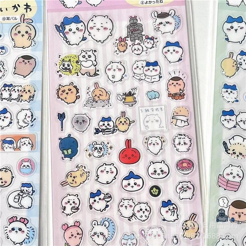 

Super Cute Cartoon Stickers Kawaii Notebook Ledger Decoration Stickers Chiikawa Hachiware Usagi Cross Dressing Stickers
