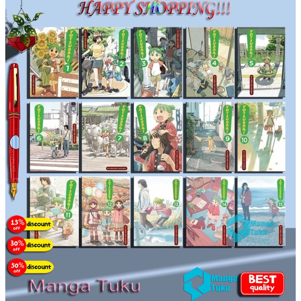 Komik Yotsuba& (Vol.1-15) by Kiyohiko Azuma (English) - Manga Tuku