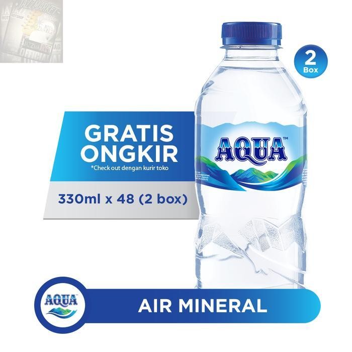 

AQUA Air Mineral 330ml x 24 botol (2 box)