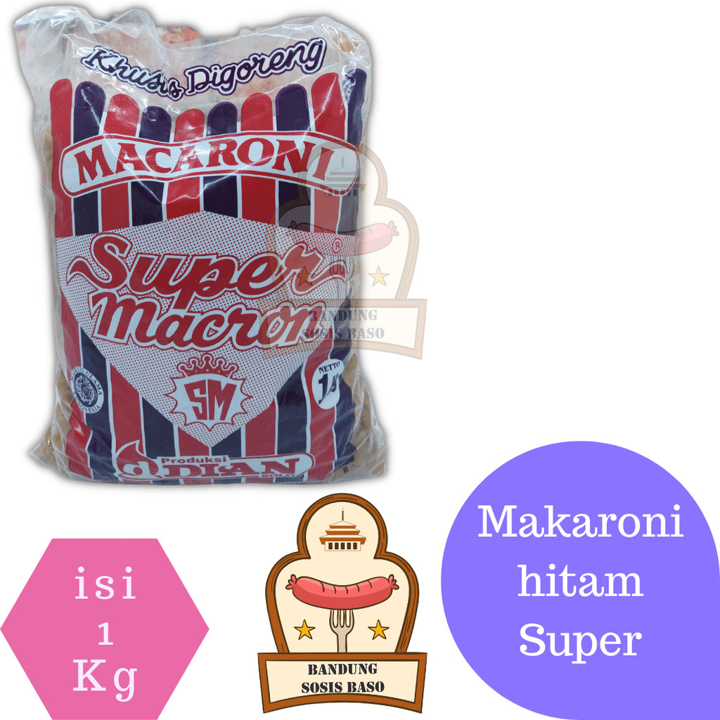 

Makaroni Mentah Super Macron 1kg - Bahan Andalan untuk Jajanan Makaroni Goreng