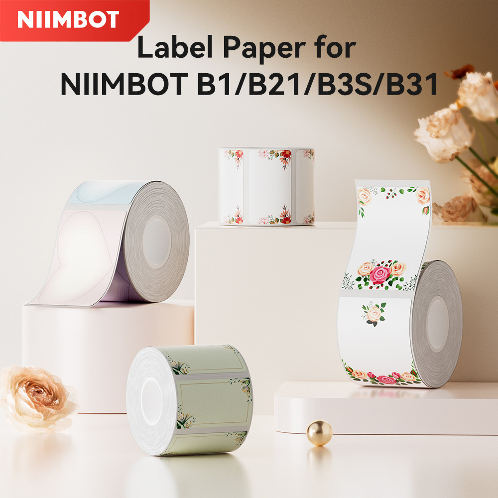 

1 Roll NIIMBOT Thermal Color Label Sticker Bacord QR Code Price Tag Labels Bakery/Florist/Jewellery/Kitchen Self-Adhesive Labels