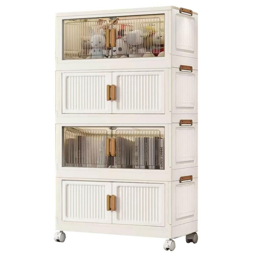 Lemari Plastik Lipat/Lemari Pakaian Serbaguna/Wardrobe Storage/Loker Ekstra Besar