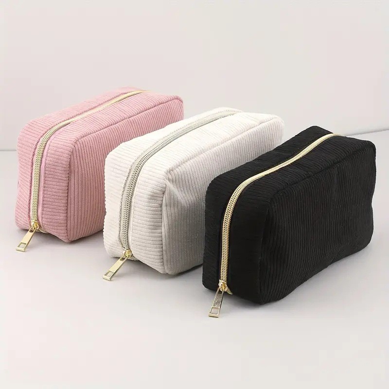 

Corduroy Pencil Case Large Capacity Pencil Cases Stationery Solid Color Trousse Kawaii Kalemlik School Supplies Pencil Pouch
