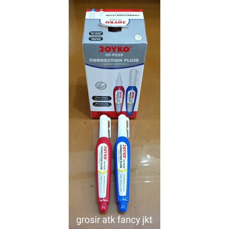 

KBA ( 12 buah ) Tipex Cair Correction Liquid Koreksi Cairan Penghapus Joyko CF-P235 235 P235