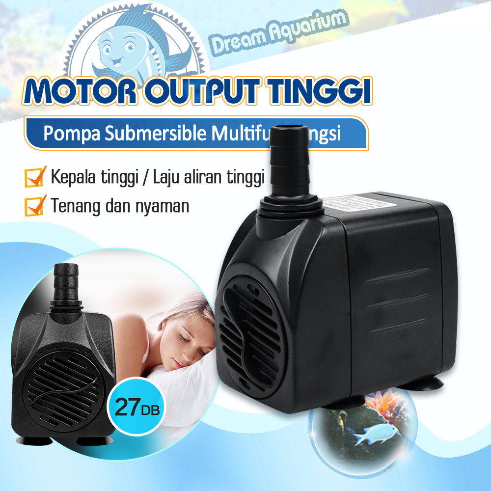 Tekira.store Pompa Air Celup Kolam Aquarium Aquascape  - Mesin Air Terjun Kolam Ikan Koi Arwana 4000