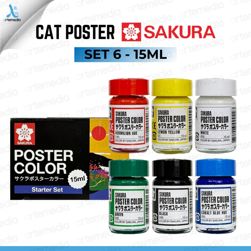 

Sakura 6x15ml Regular Starter Set Poster Color