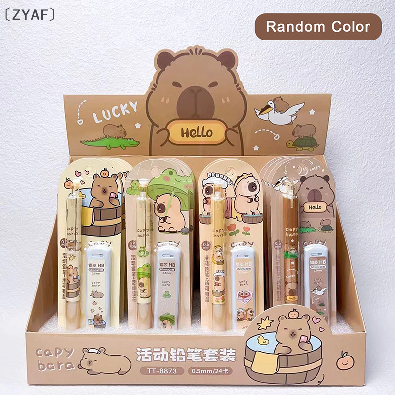 

〔ZYAF〕1 set Capybara Mechanical Pencil Set 0.5mm Drawing Writing Pencils Stationery School Office Supplies Children's Gift