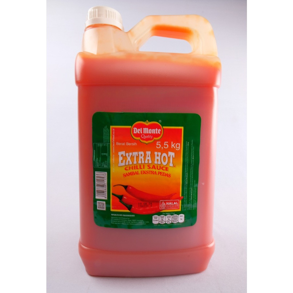

Delmonte Extra Hot Chili Sauce/Delmonte Sambal Extra Pedas/galon 5,5Kg