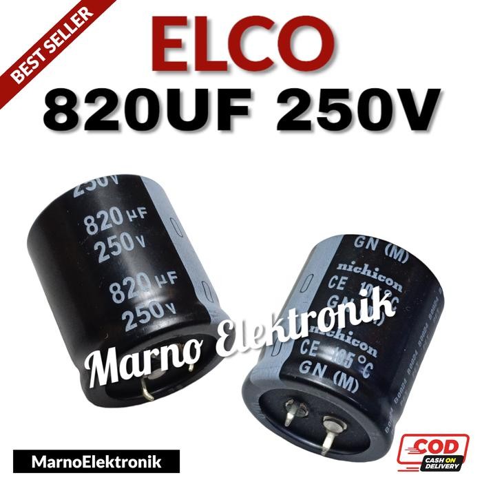 MR ELECTRO CAPASITOR ELCO 820UF 200V KAPASITOR ASLI ORI PART