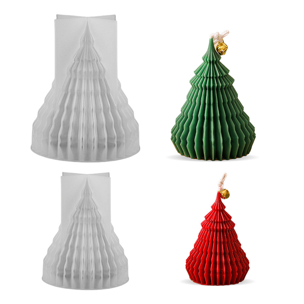 

2 Pieces 3D Tree Silicone Mould Silicone Candle Mould DIY Silicone Mould for Candle Making Handmade Soap