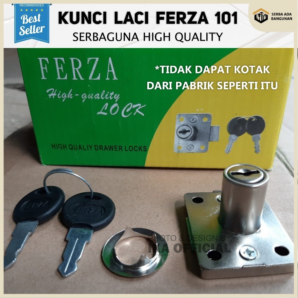 SAB Kunci laci Kecil FERZA 101 / kunci lemari / skrup sekrup / Kunci laci lemari Drawer lock / rak a