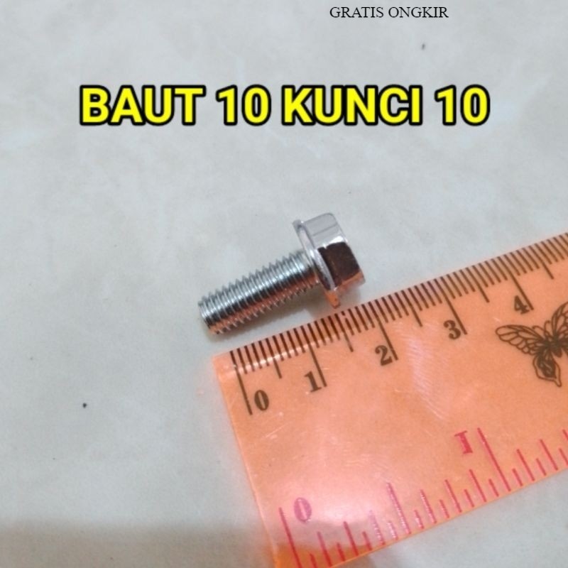 1pc BAUT 10 KUNCI 10 ORIGINAL PANJANG 1,5CM new