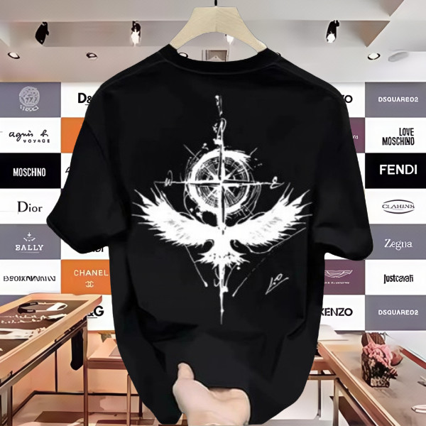 Chrome Hearts Bird In Flight Kaos Pria Distro Original 100%  Oversize Boxy Fit T Shirt Vintage 20s W