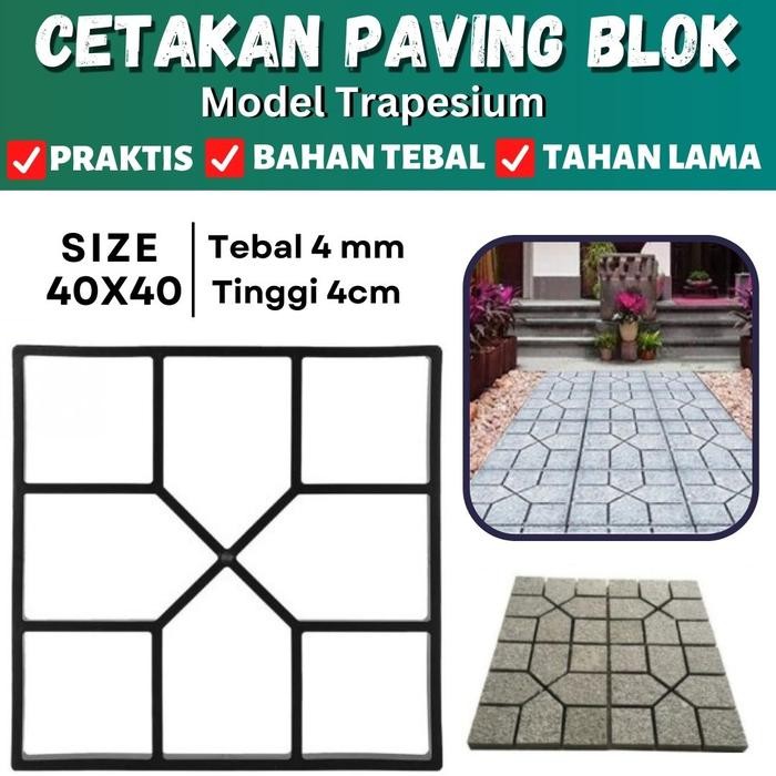 Cetakan Paving Block DIY Paving Blok Cetakan Jalan TRAPESIUM Kotak Plastik - TRAPESIUM, Standar GS
