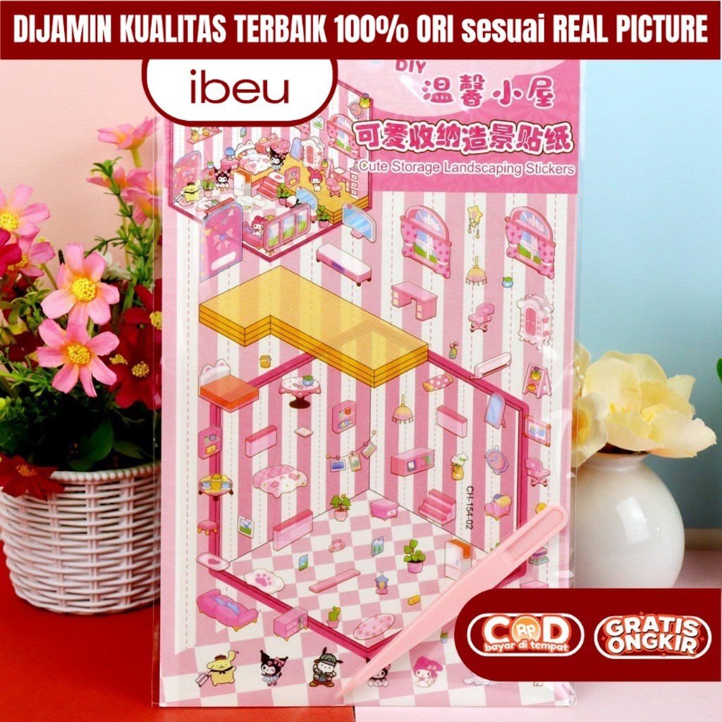 

IBEU Mainan Puzzle Sticker Rumah Rumahan Melody DIY 3D Edukasi Anak Perempuan KKV 9 7 5 4 3 2 Tahun