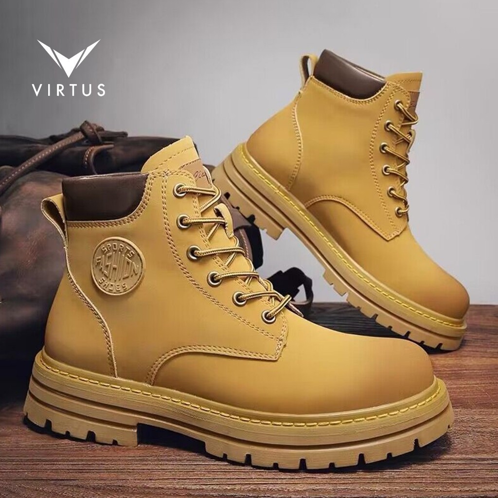 TERLARIS[] VIRTUS  39 - 48 APOLLO Sepatu Ukuran Besar Jumbo Sneakers Boots Gunung Pria Kulit Casual 