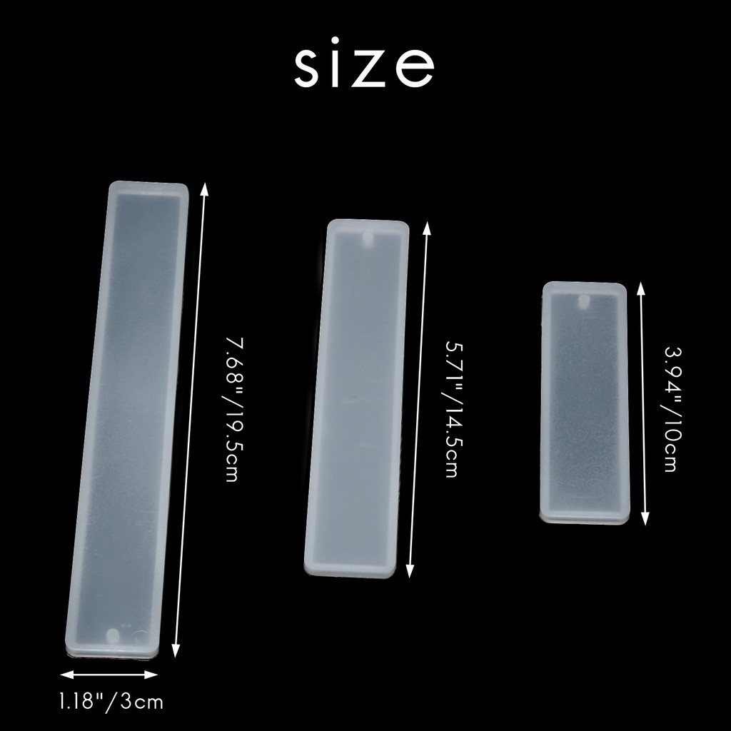 

ABXF-12 Pcs/Set Rectangle Silicone Bookmark Mold DIY Bookmark Mould Making Epoxy Resin Jewelry