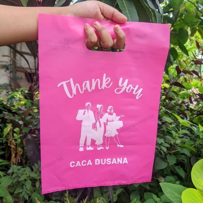 

SABLON PLASTIK PLONG UK 25x35 plastik sablon kemasan murah desain custom - hitam