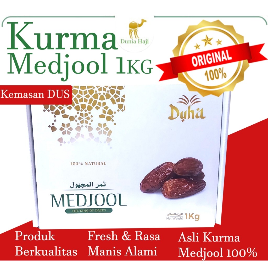

Kurma Medjool Kemasan Dus Jumbo 1kg Premium Besar Quality Dates Super Mejool Mejol