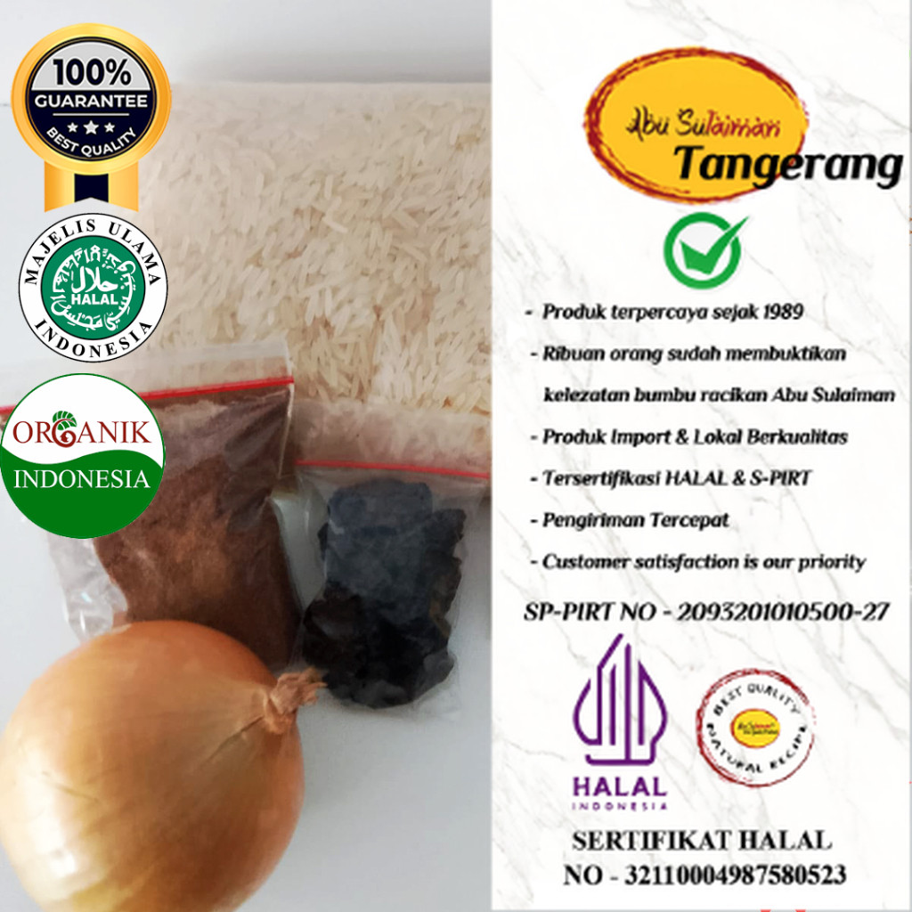 

Paket Komplit Beras Basmati 1 kg EKSTRA BOMBAY KISMIS ABU SULAIMAN TANGERANG / Paket Komplit Beras Beras Basmati Kebuli briyani mandhi kabsah bukhari shawarma / Paket Komplit Abu Sulaiman Tangerang
