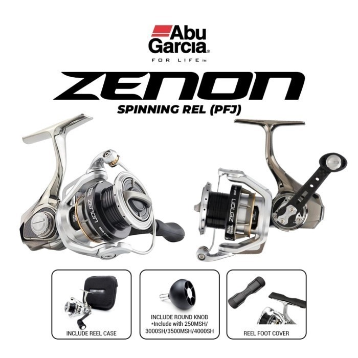 Reel ABU GARCIA ZENON 1000S, 2000S, 3000MSH, Bearing 11| Super ringan - 1000S