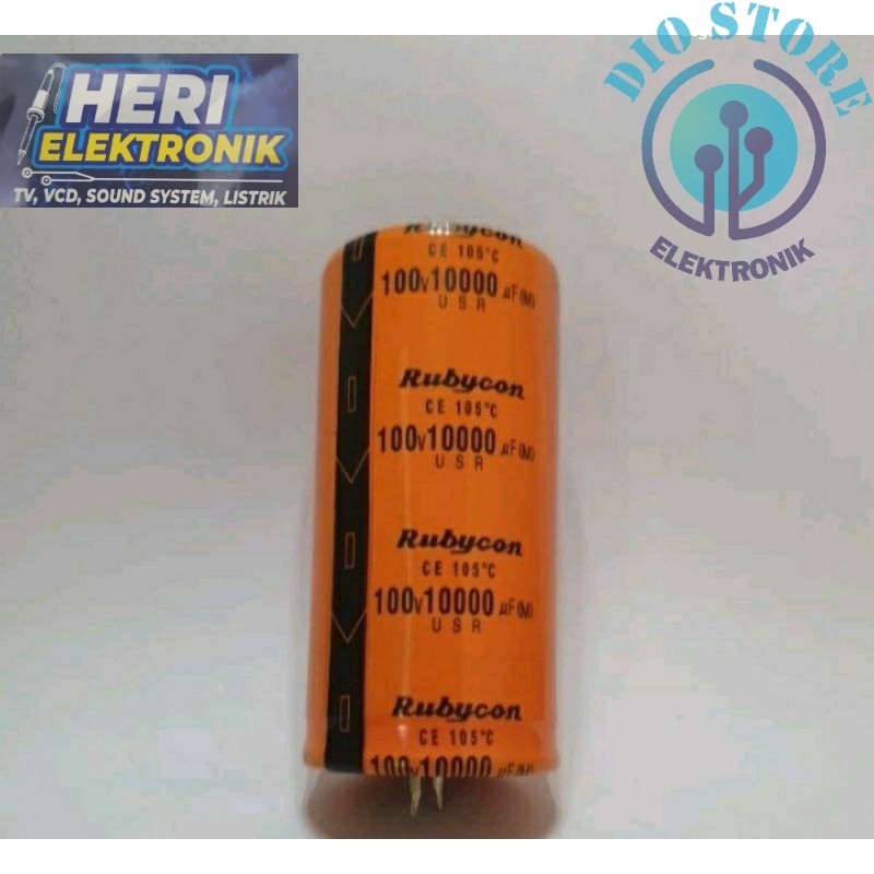 Elco 10000uf 100v Rubycon orange