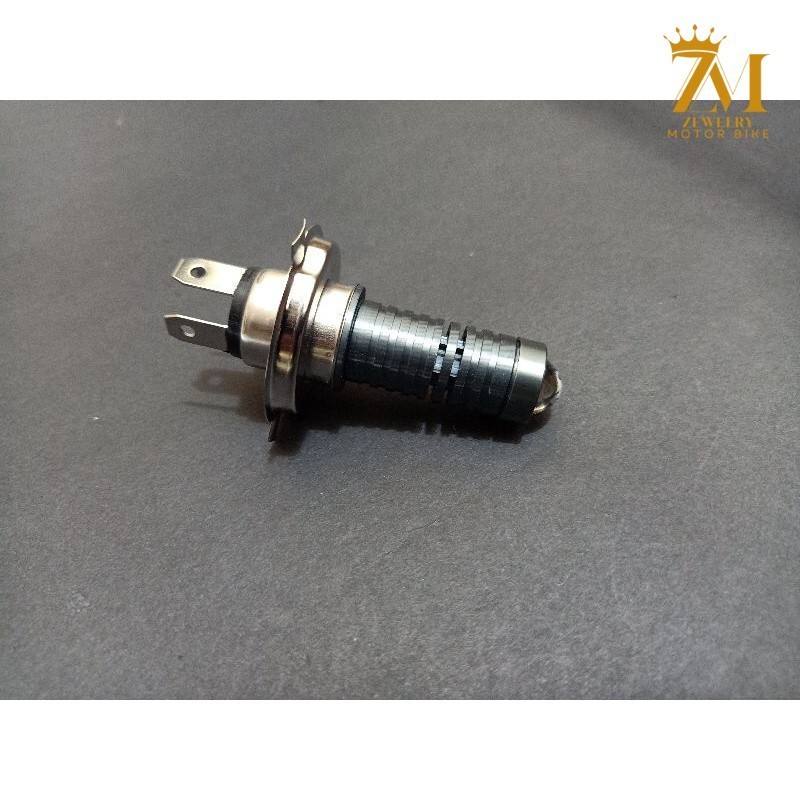 [ZM] bohlam LED bolam depan LED h4 laser 2 in 1 putih - kuning Vixion Scoopy