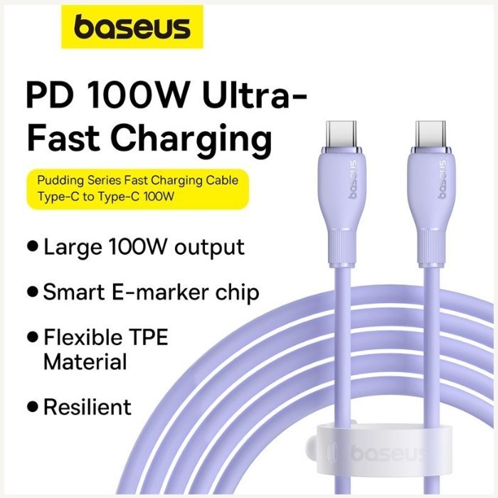 Baseus Pudding Series Fast Charging Cable Type-C to Type-C 100W 1.2m / 2m Baseus Kabel