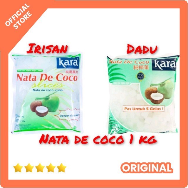 

KARA NATA DE COCO 1000 gram DADU - IRISAN 1kg