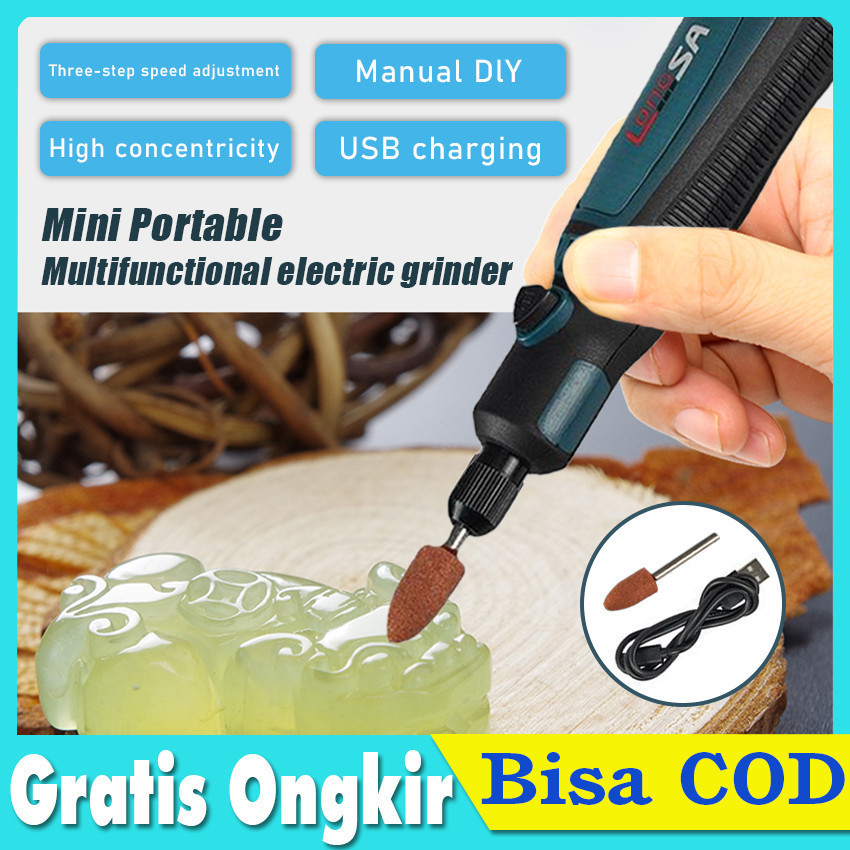Bor Mini / Gerinda Listrik Mini /Pen Ukir /Mesin Bor Gerinda Mini Drill /Set Mini Grinder/Alat Ukir 