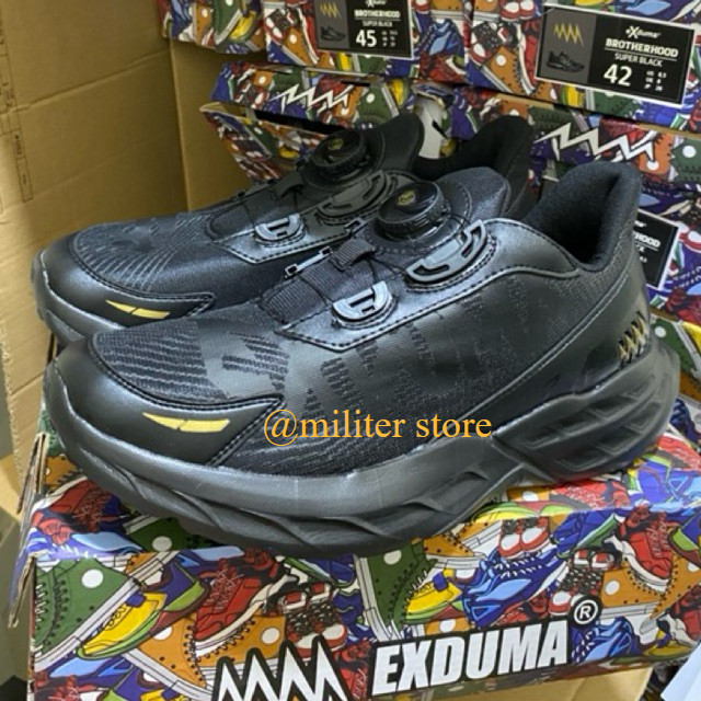 sepatu exduma hitam brotherhood - super black.
