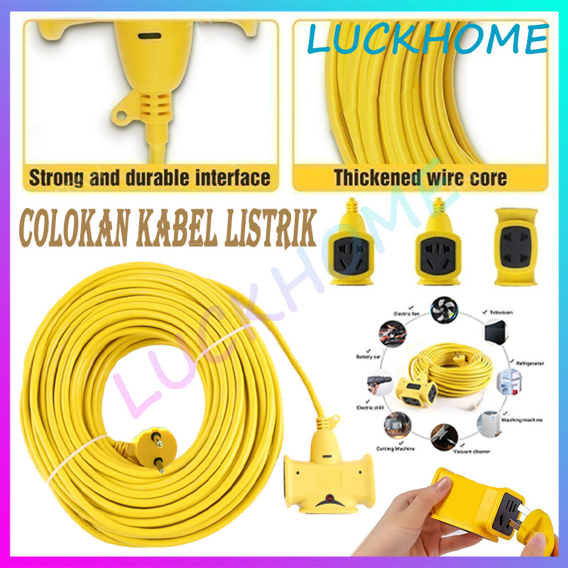 Stop Kontak Kabel Saklar On Off Stop Kontak Arde Switch Lampu Plus Kabel Stop Kontak + Kabel Colokan