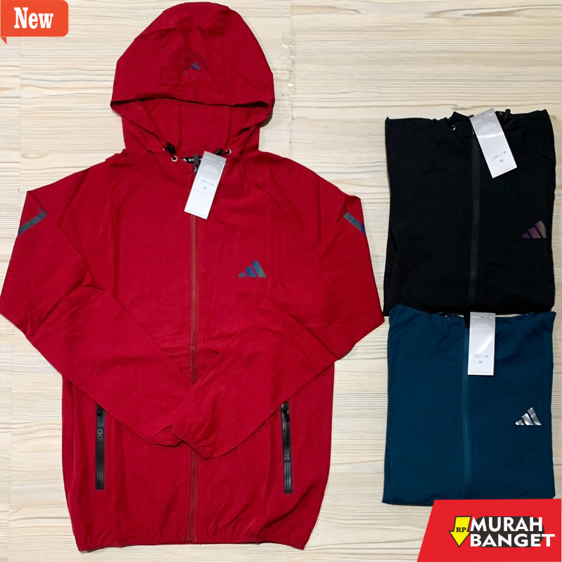 hoodie pria recomended shopee JAKET PARASUT MICRO ADIDAS TOPI IMPORT PREMIUM HOODIE KUPLUK OLAHRAGA 
