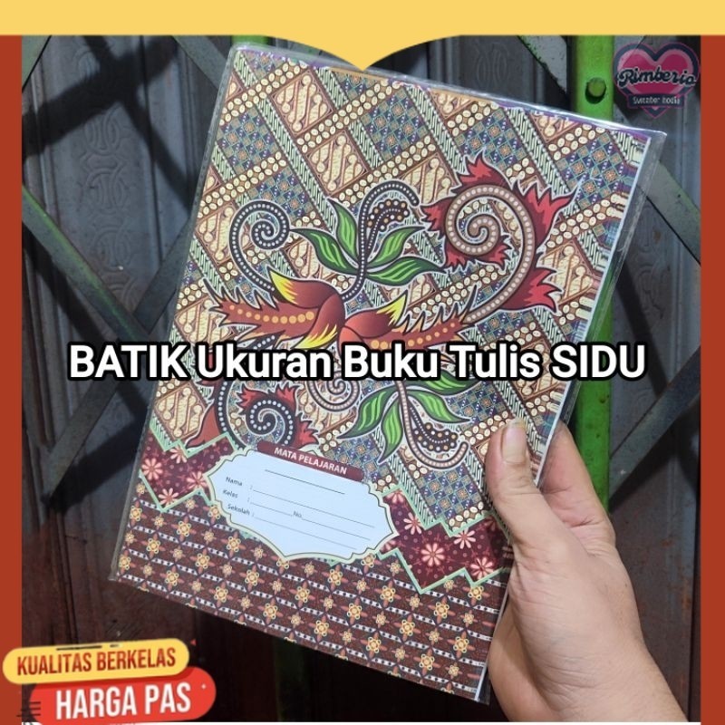 

1 Pak Sampul Buku Tulis SIDU 38, 58 Batik TEBAL Isi 20 Lembar ( MOTIF RANDOM )