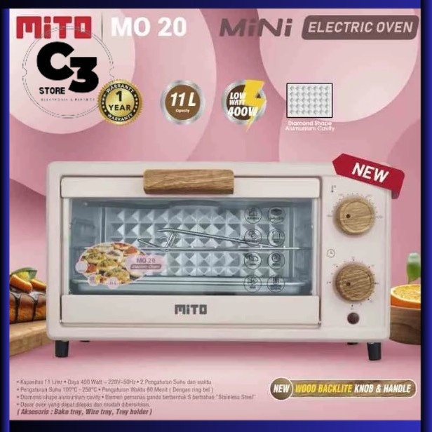 Mitochiba Oven Listrik 11 Liter MO-20 / Oven Listrik Mo 20 11 Liter