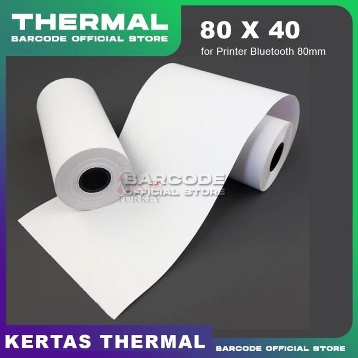 

Kertas Thermal 80x40 Mini Mobile Printer Bluetooth Ukuran 80 mm -TMI69