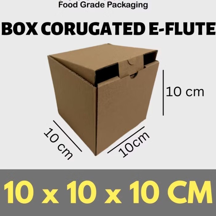 

Box Kardus 10x10x10 e-flute die cut kotak kado souvenir