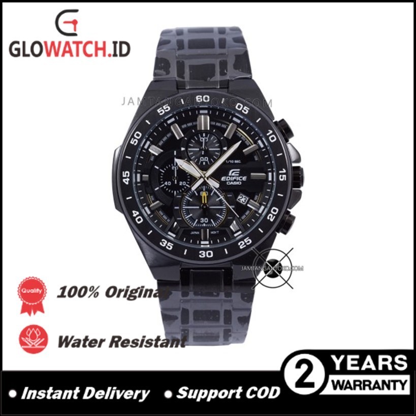 [Promo] Jam Tangan Pria Edifice EFR-564BK-1AV / EFR564BK-1AV Stainless Steel Original Casio (Garansi
