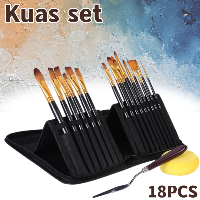 

AQING Art Brush Set 12 set kuas lukisan/Art Brush Set Kuas Lukis BRS-12 SET