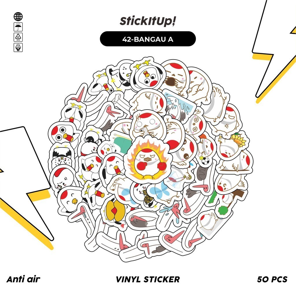 

COD✨ 50 Pcs Stiker Pack Graffiti Motif Kartun Burung Bangau Lucu Lucu Aesthetic Vynil Waterproof untuk Freebies Sticker Buku Journal Casing HP Laptop