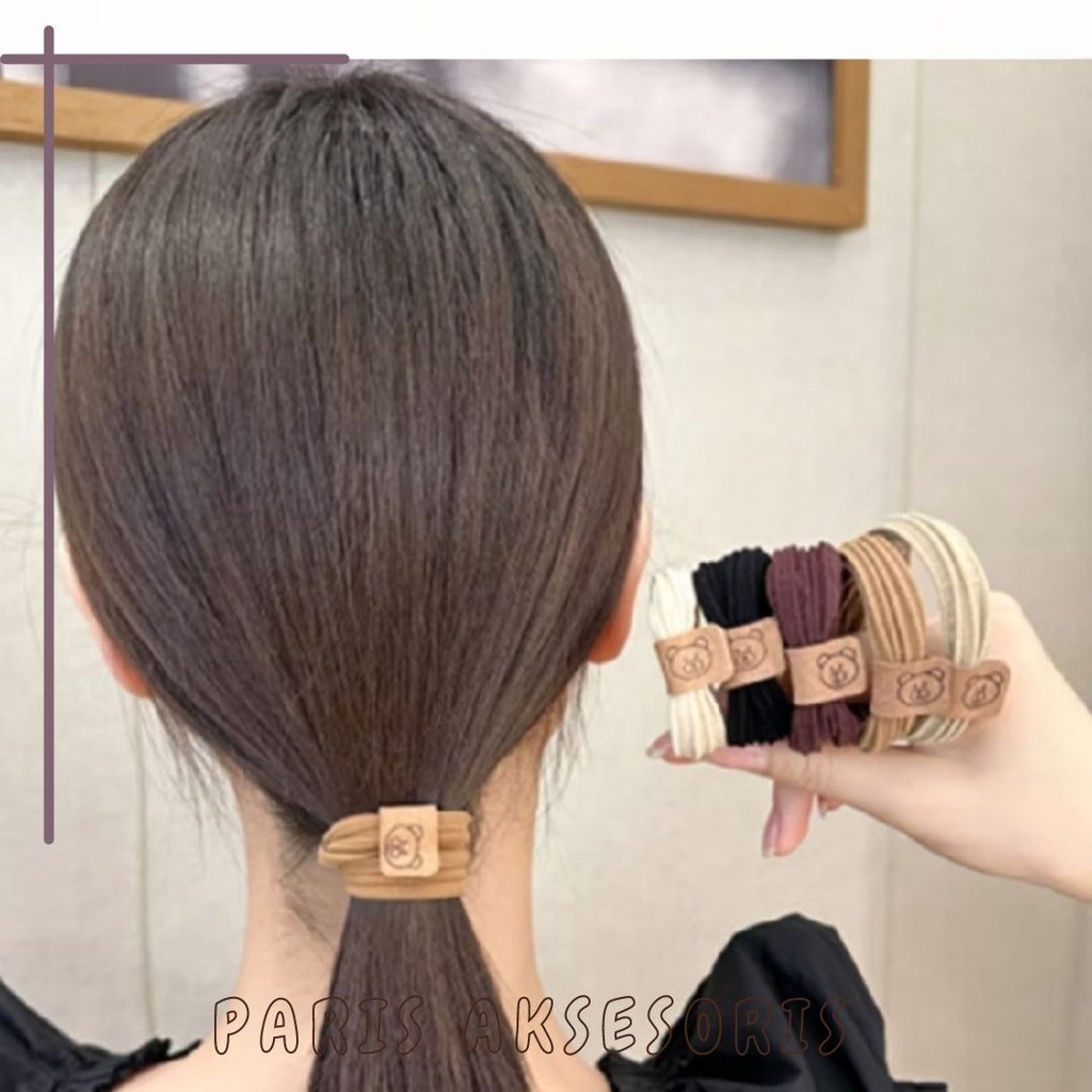 [1 PCS] Ikat Rambut Wanita Elastis Motif Beruang