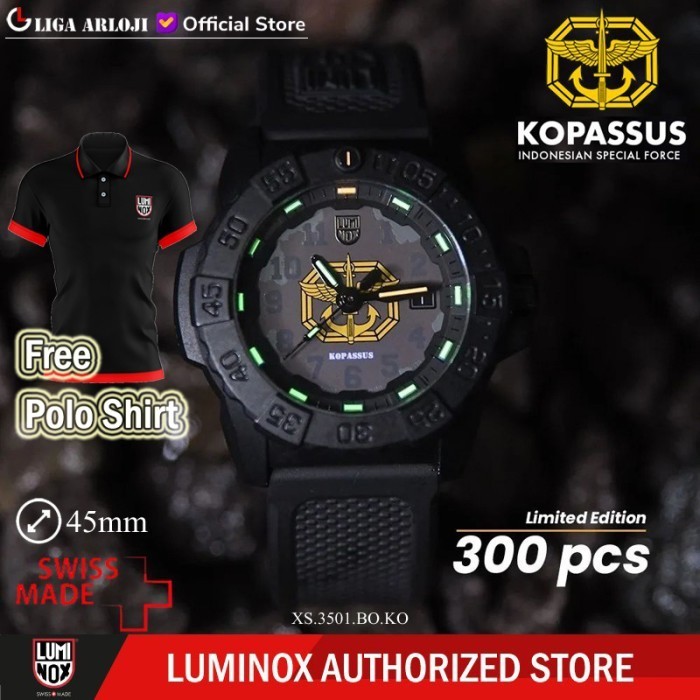 LUMINOX 3501.BO.KO Jam Tangan Pria KOPASSUS LIMITED EDITION 300 pcs