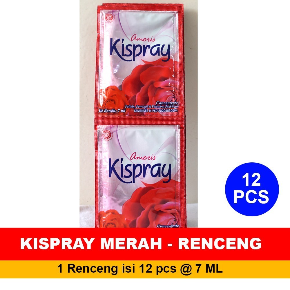 KISPRAY AMORIS SACHET (12PCS) - KISPRAY MERAH 7ML