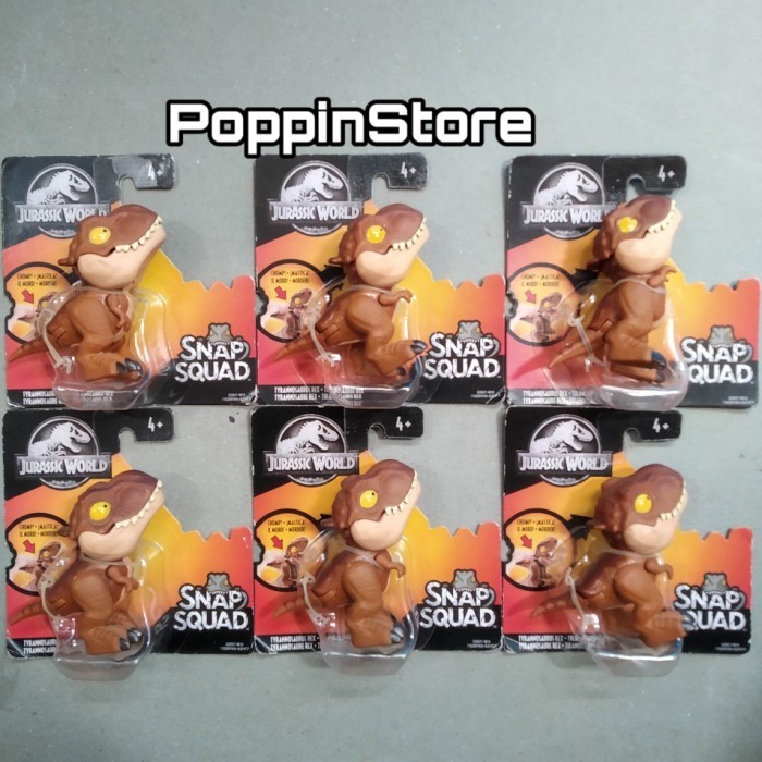[BEST]Promo- Jurassic World Snap Squad Tyrannosaurus Rex Coklat Dino Rare Wave 1