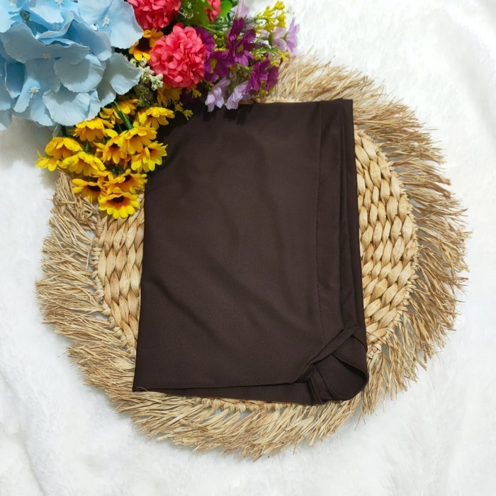 KERUDUNG INSTAN BERGO SPORT SYRIA L HIJAB INSTAN MALAY JERSEY NON PET - Coklat Pramuka