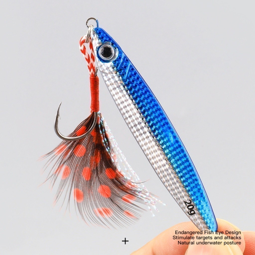 Set Umpan Pelat Besi Pancing Jarak Jauh Kait Ganda 7-30G Kait Umpan Pancing Laut Jarak Jauh Umpan Ba