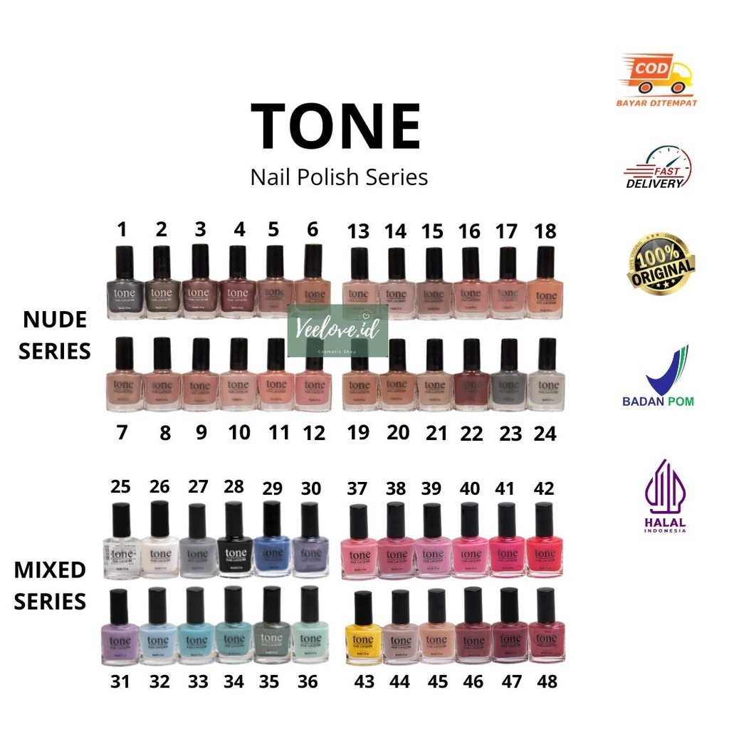 Tone Nail Polish Nude Series | Mixed Series